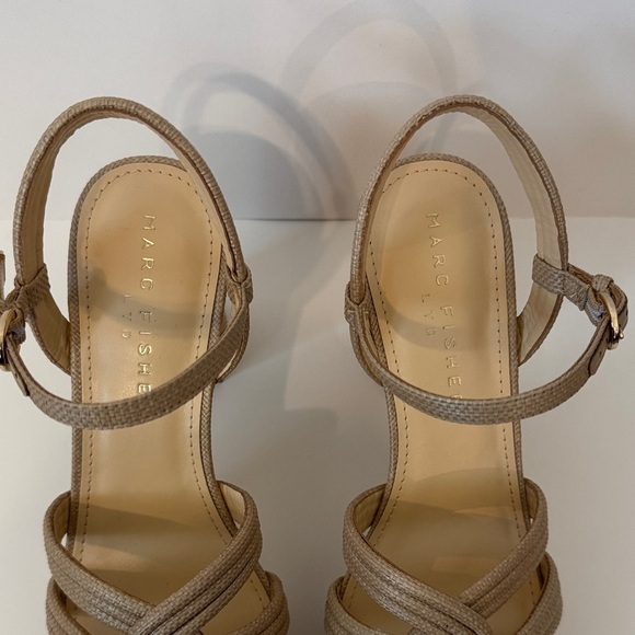 MARC FISHER Cairo Ankle Strap Platform Knotted Heels - Picture 6 of 6